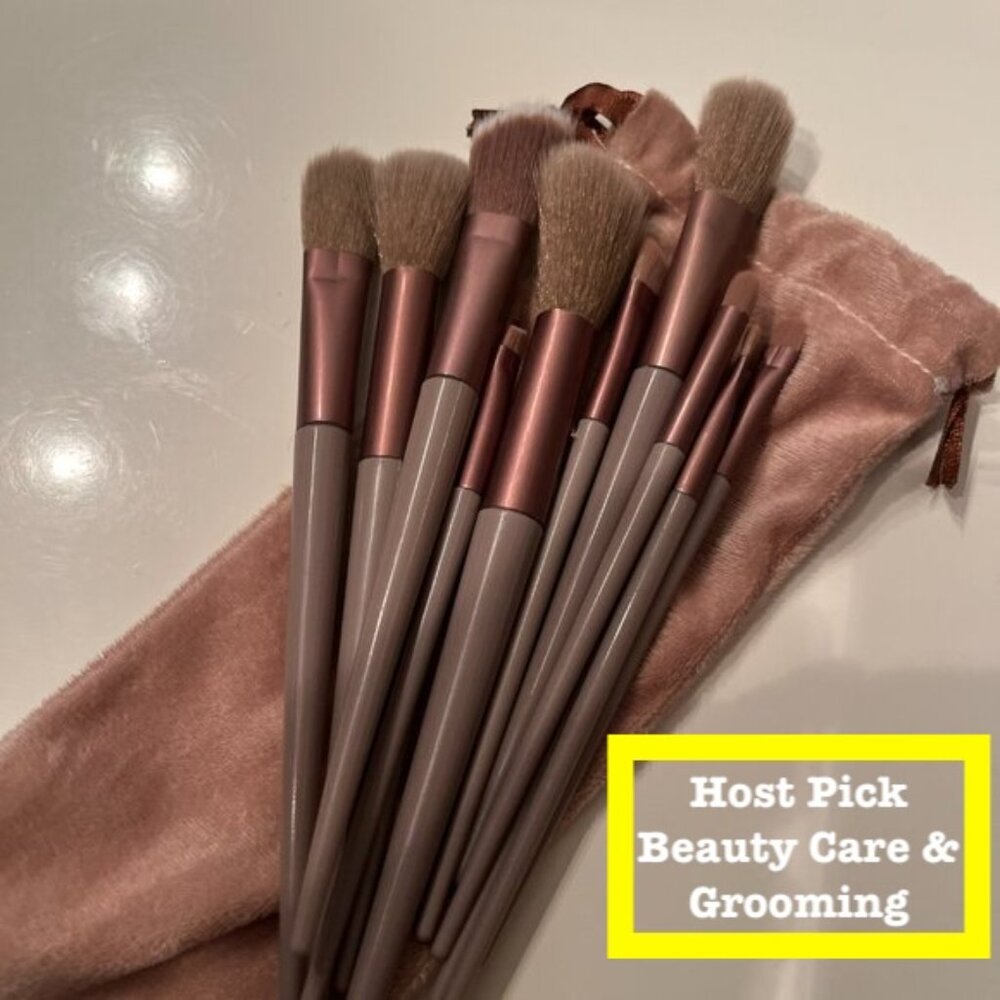 Make-Up Brushes (12) and Scalp‎ Massager (new) (w/a/x)